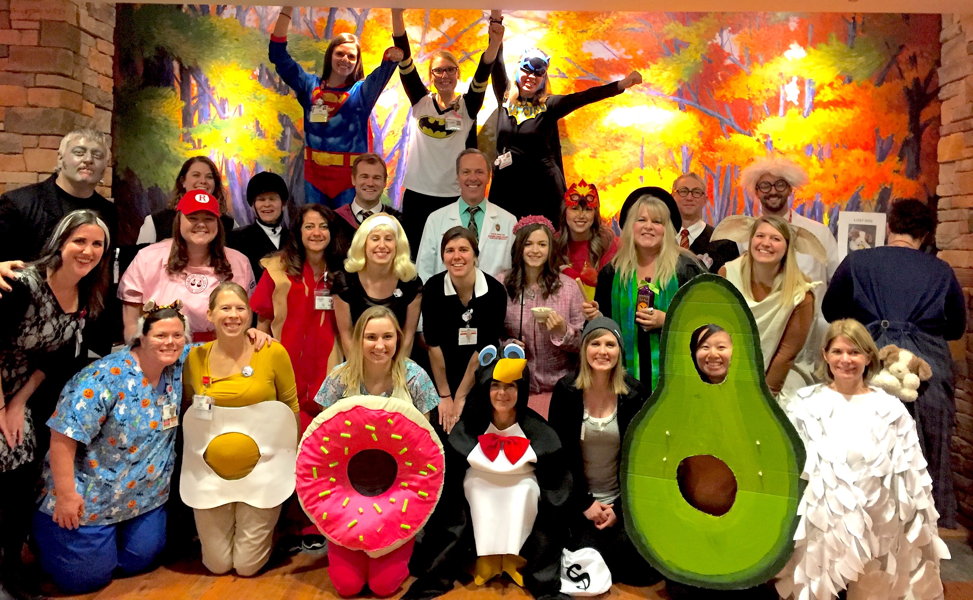 UW Radiation Oncology staff dressed for Halloween