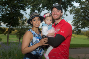 UW Radiation Oncologist Matt Witek and family at 12th Annual Heads Up! Golf Fundraiser 2018