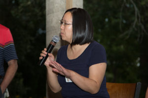 Dr. Rong Hu, UW Head and Neck Cancer Pathologist, speaks at 12th Annual Heads Up! Golf Fundraiser 2018