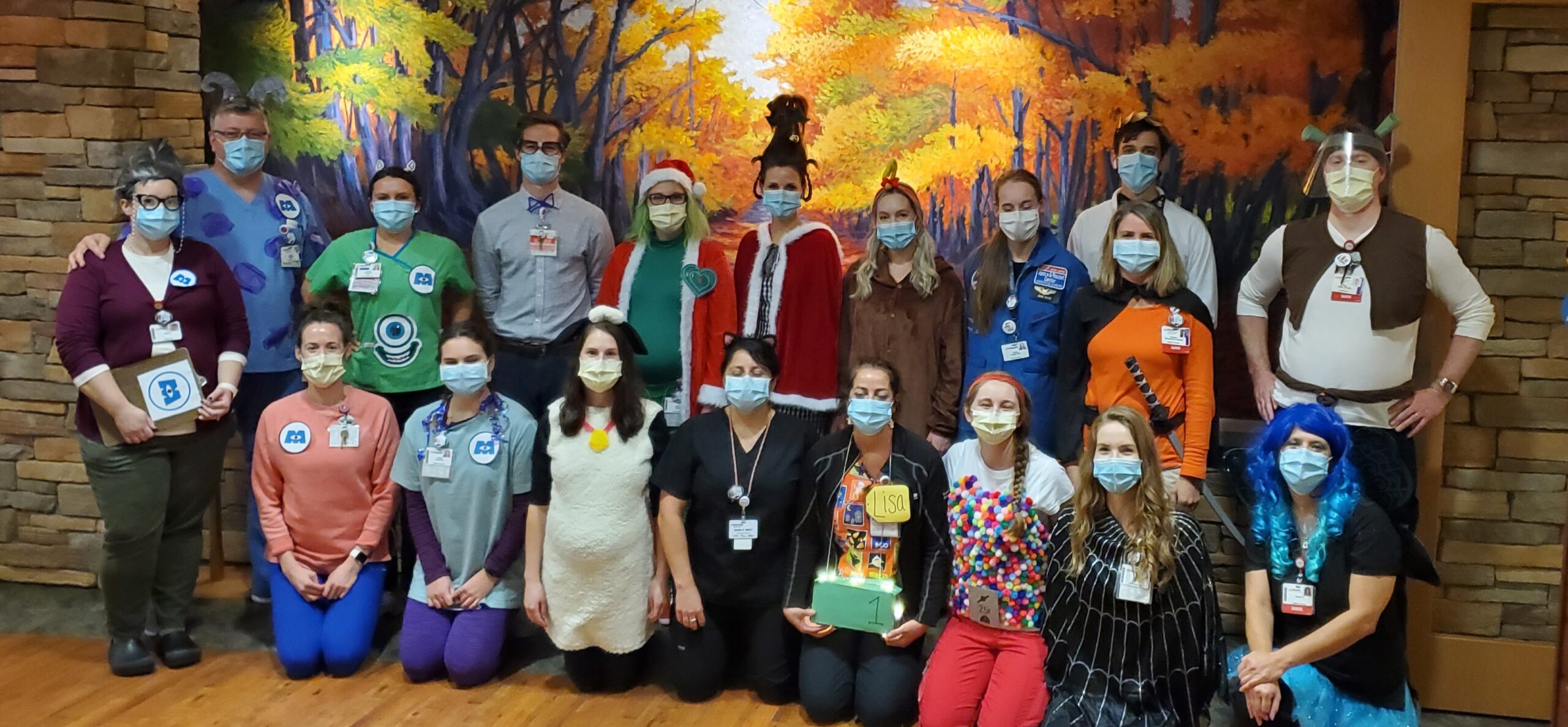 2020 UW Radiation Oncology Clinic staff in Halloween costumes